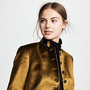 Rag & Bone Olive Velvet Blazer Sz 2